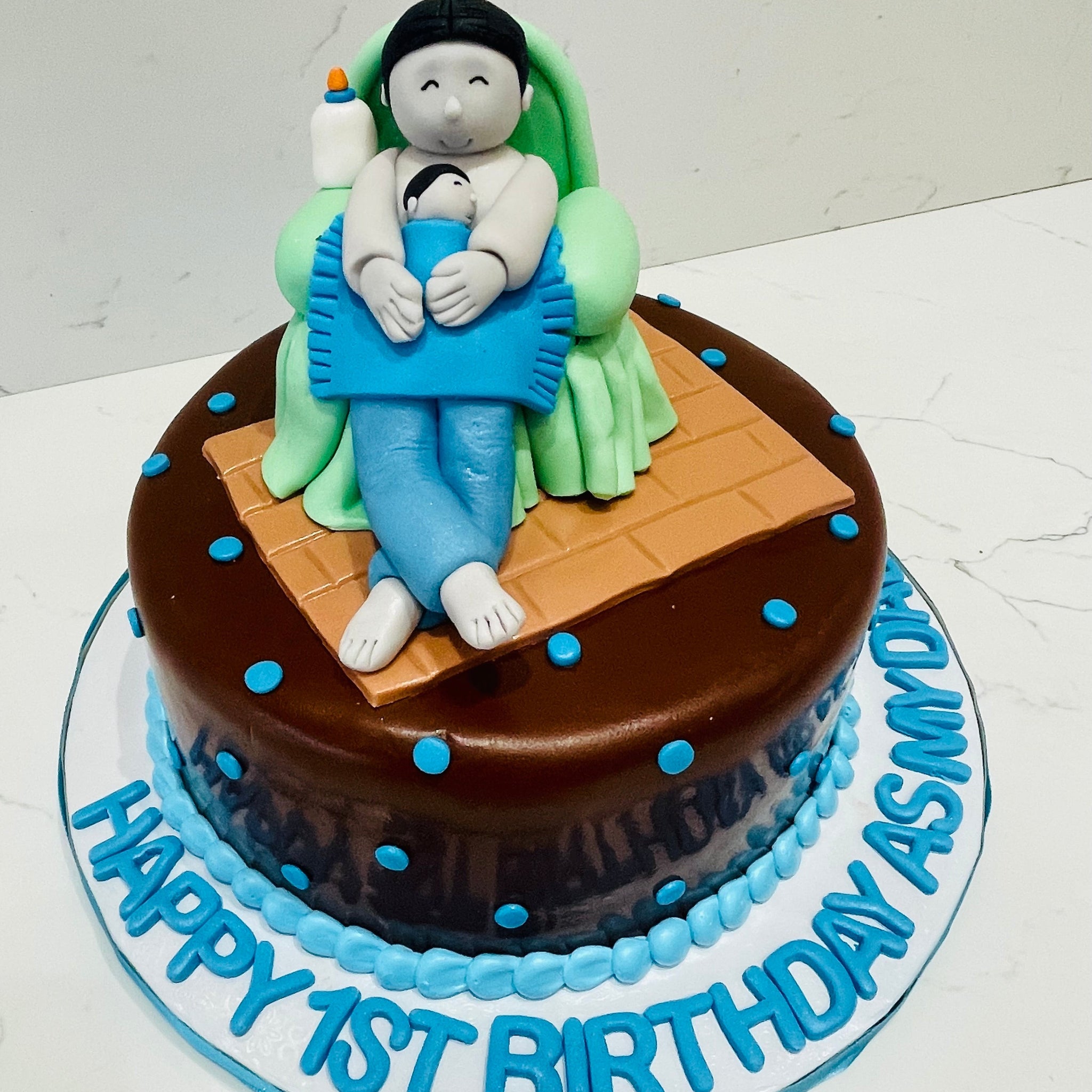 SON & FATHER FONDANT CAKE