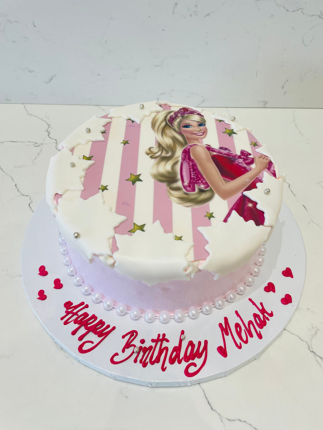 MEHAK BARBIE PINK CREAM CAKE