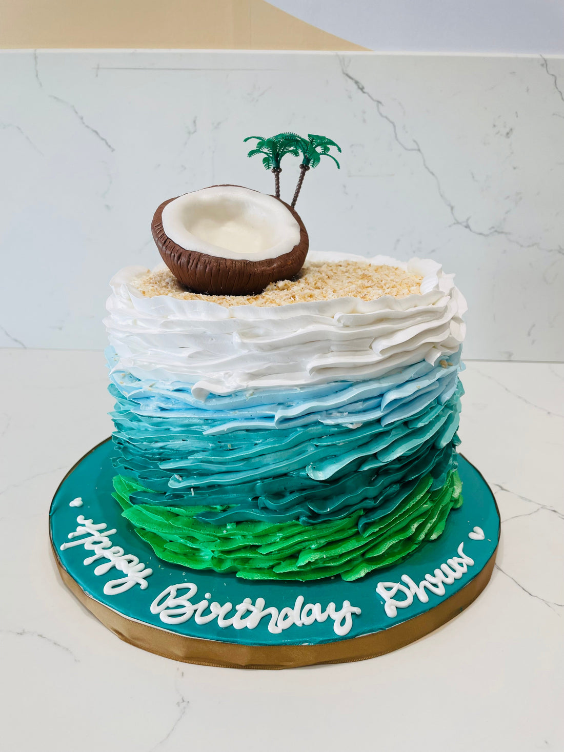 HAVANA TROPICAL THEME CREAM CAKE