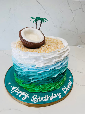 HAVANA TROPICAL THEME CREAM CAKE