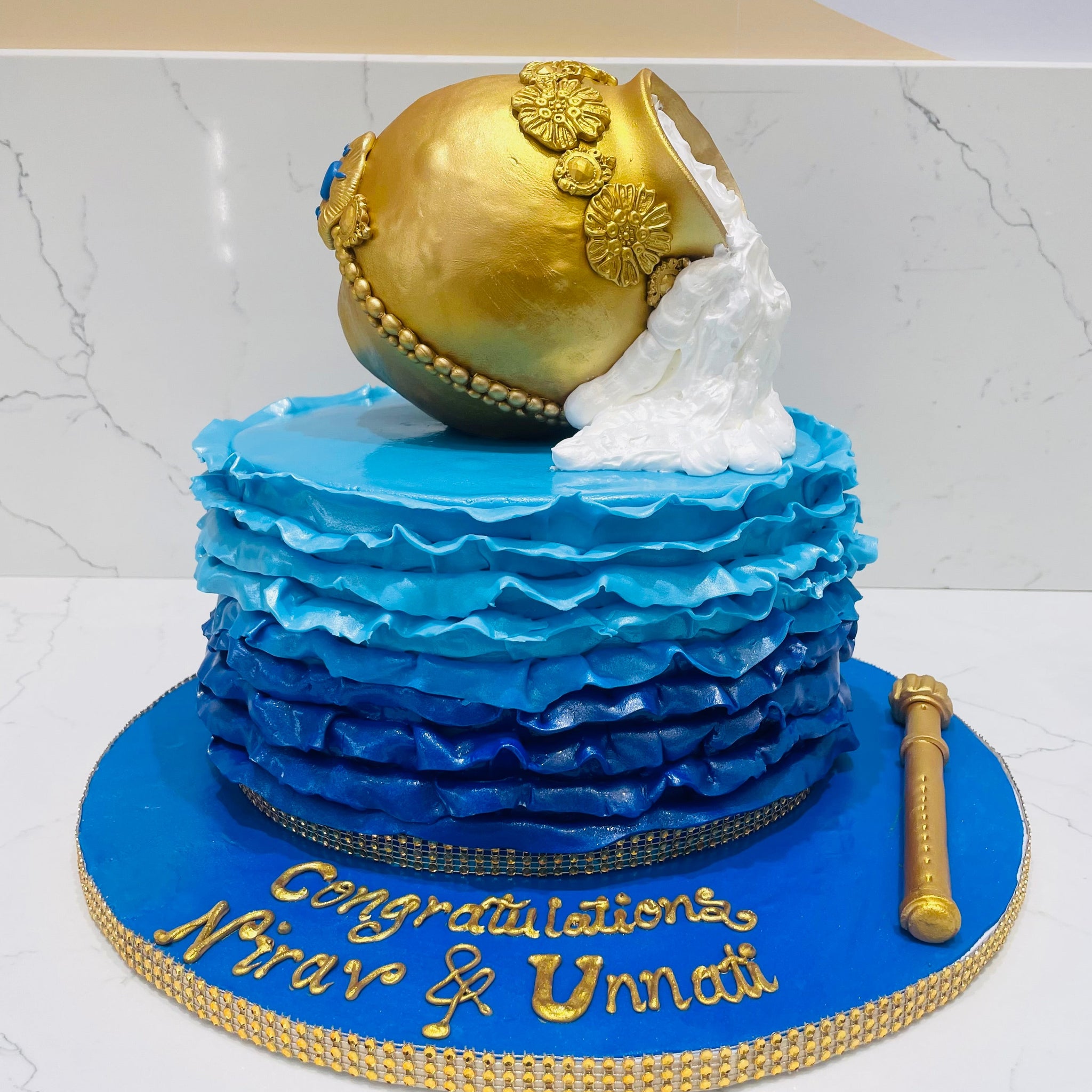 MATKI & RUFFLES FONDANT CAKE