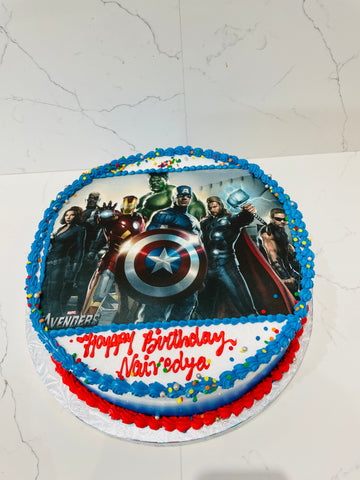 AVENGERS PHOTO CAKE