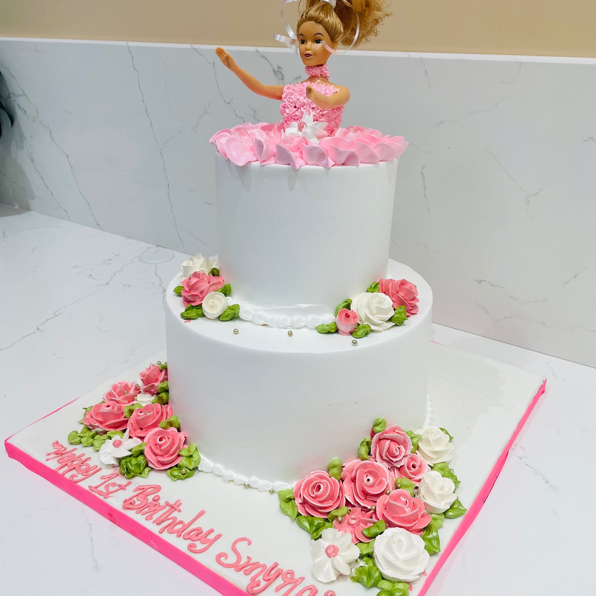 Smyra Barbie tiered birthday Cake