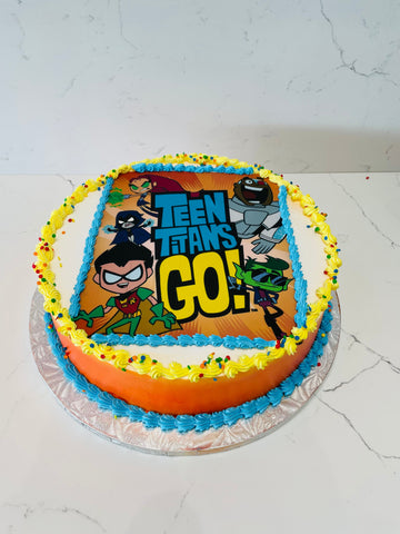 Teen Titans Photo Cake