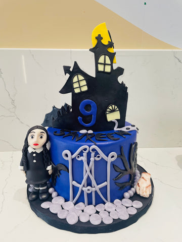 WEDNESDAY THEME FONDANT CAKE