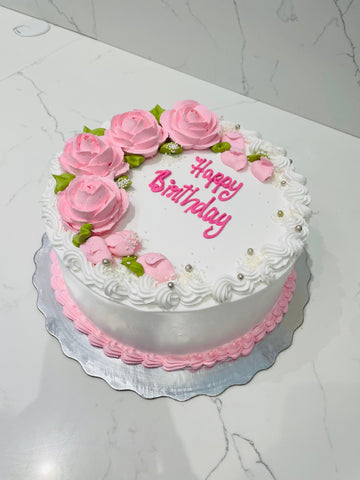 Basic Pink Flower Cake