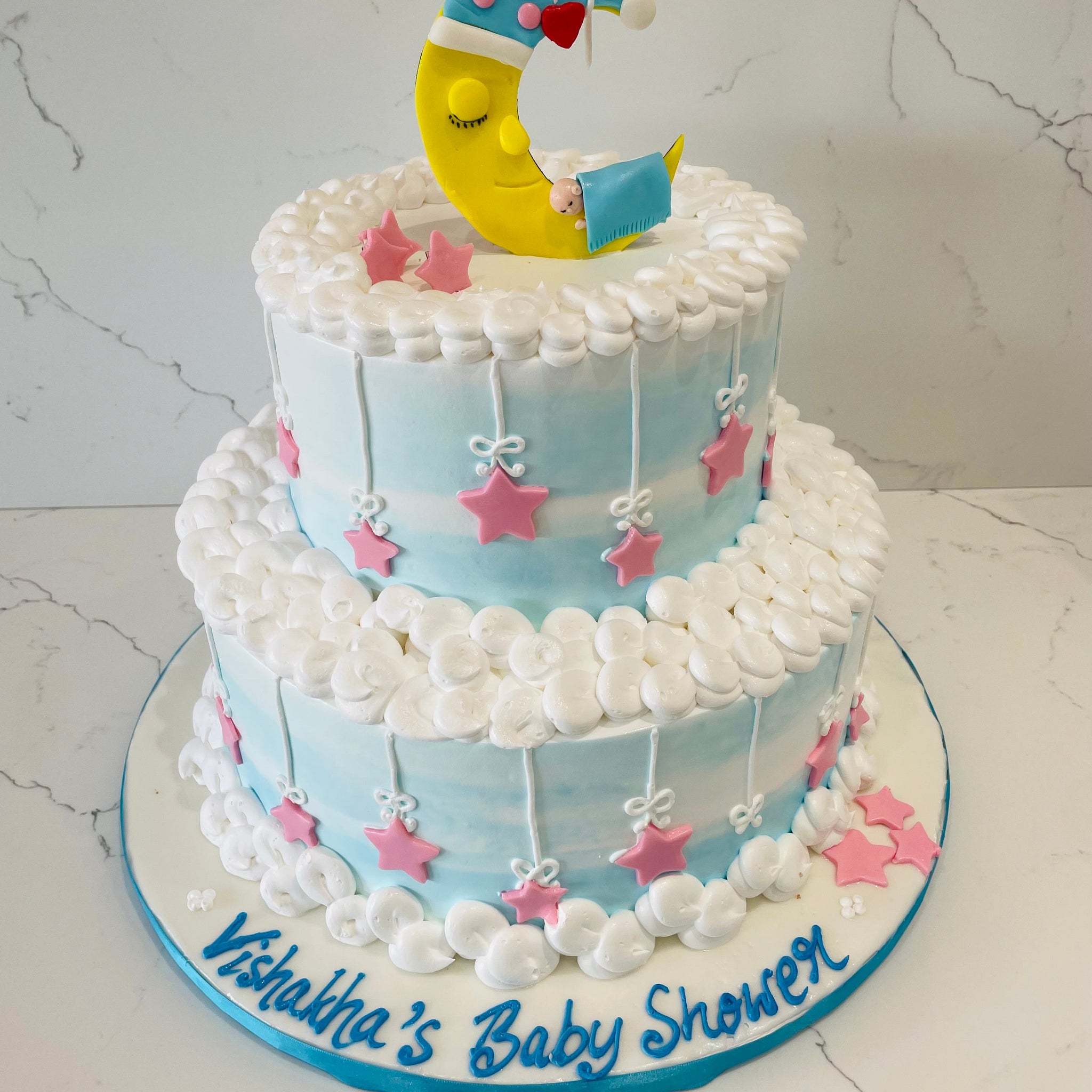 Vishakha Moon & Star Cream Cake