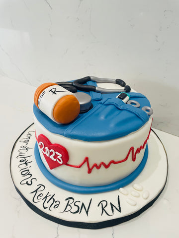 RN DOCTOR THEME FONDANT CAKE