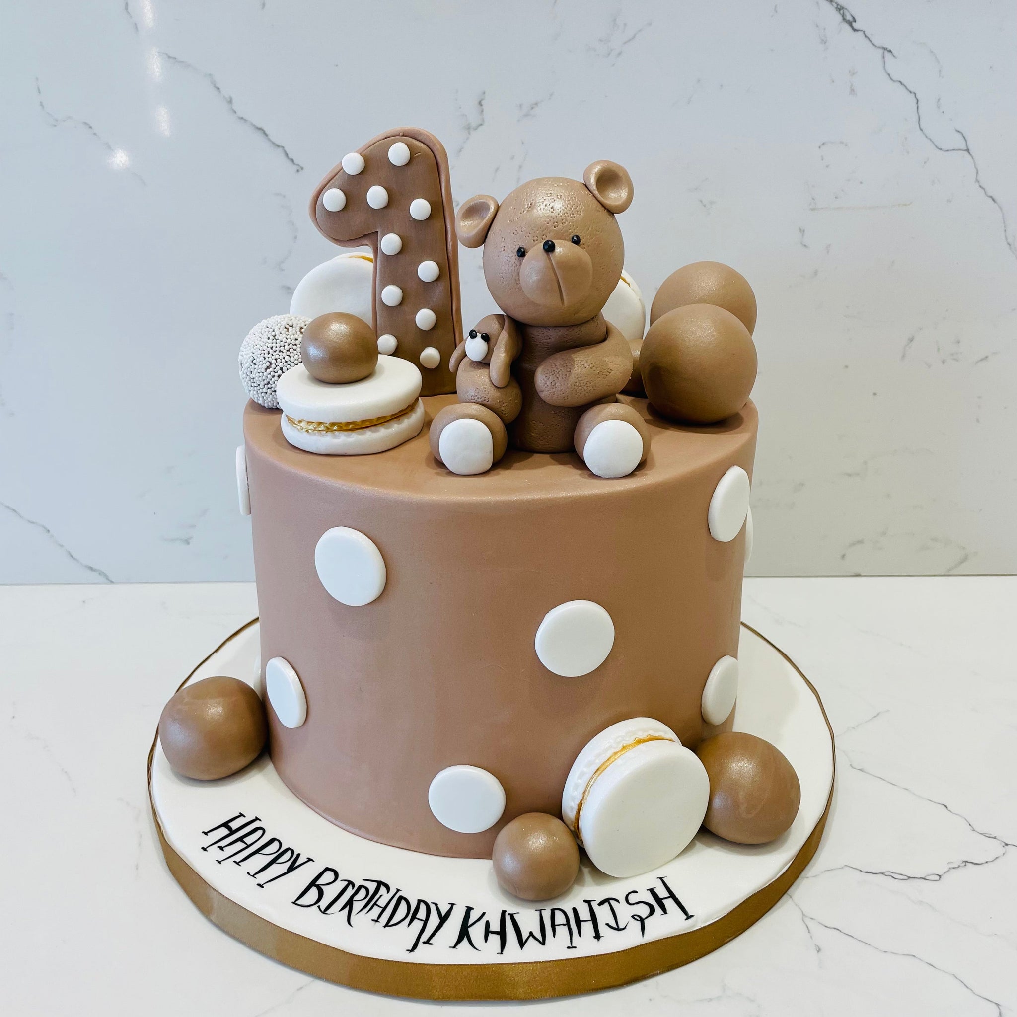 KHWAHISH TEDDY FONDANT CAKE