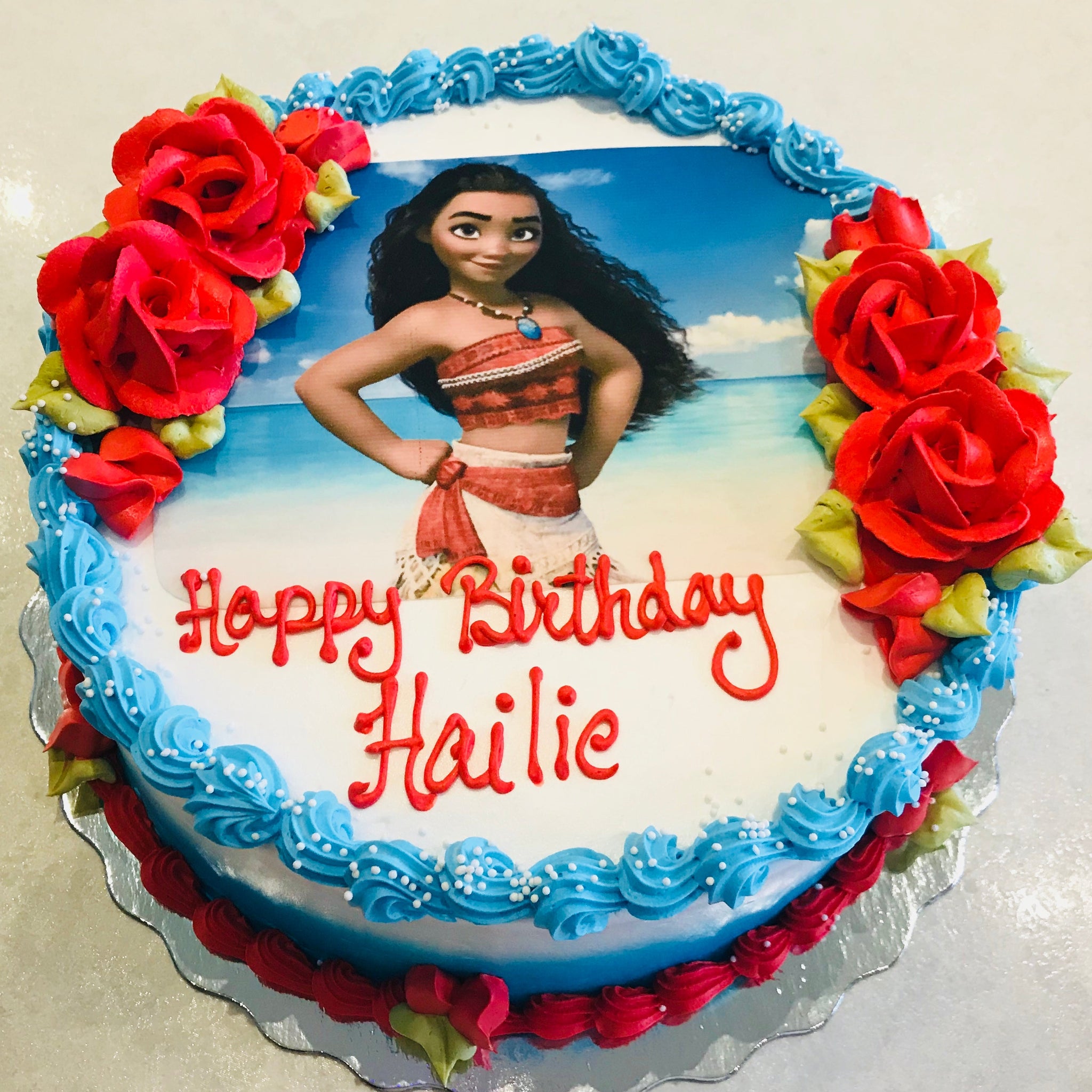 Moana Photo Cake