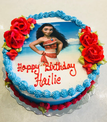 Moana Photo Cake