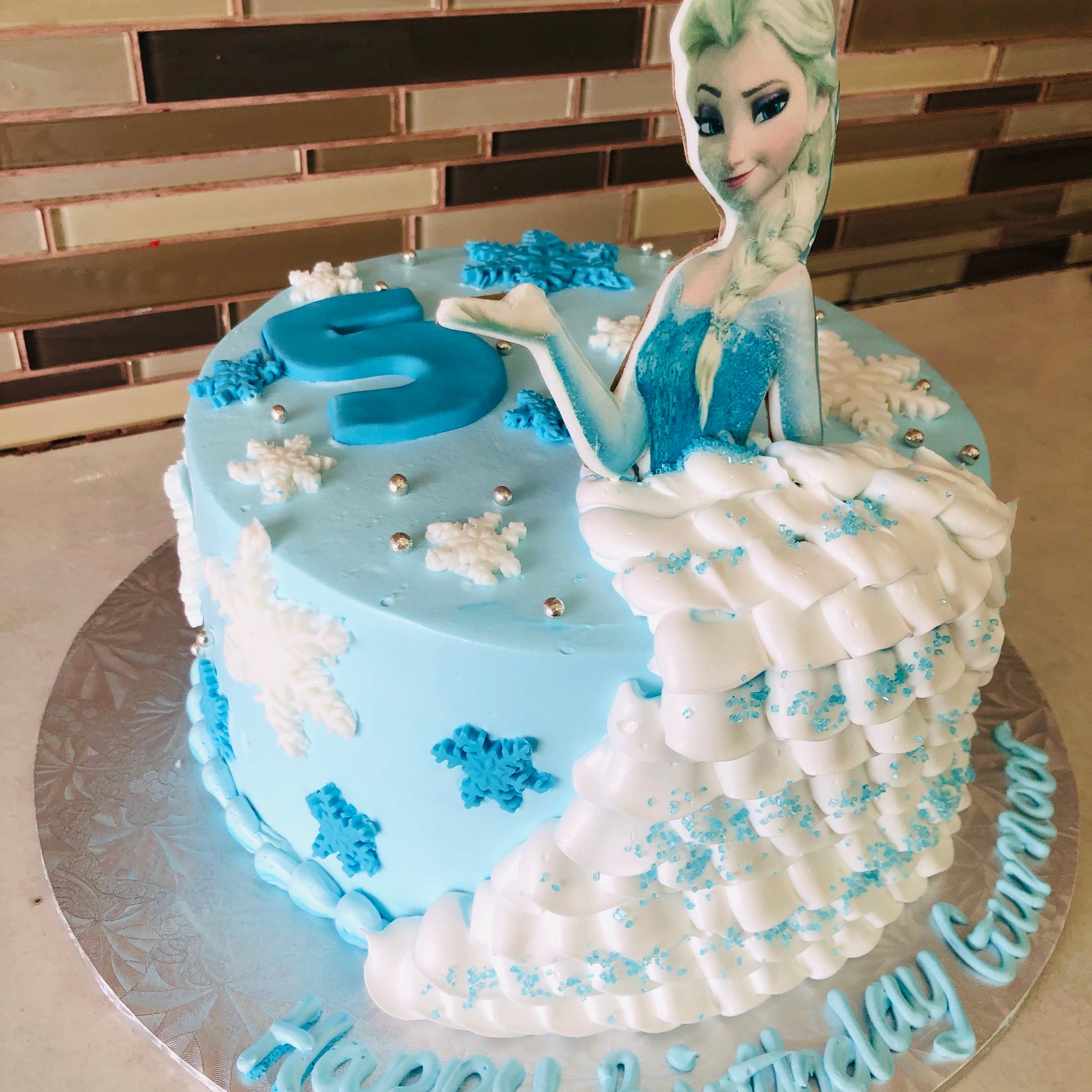 Gurnoor Frozen birthday cake