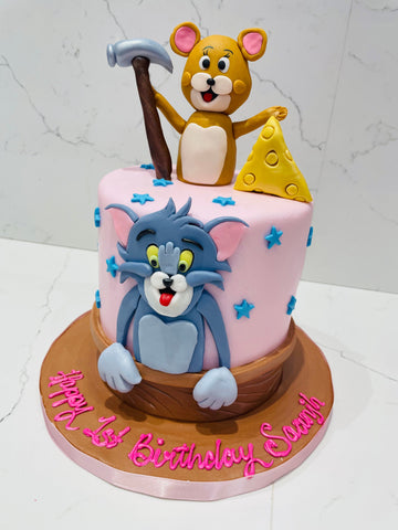 TOM & JERRY FONDANT CAKE