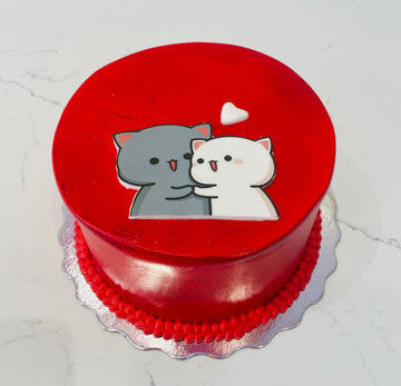 RED BEARS VALENTINE CAKE