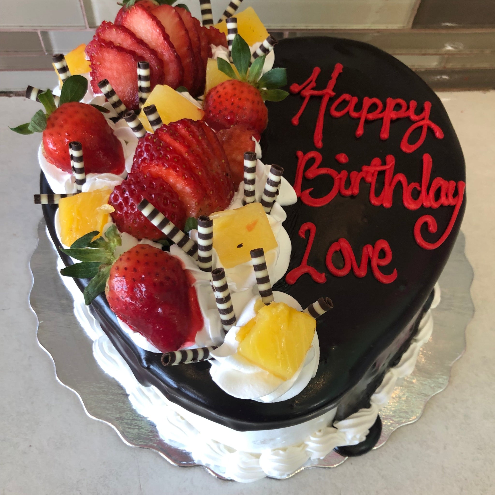 Fruit Heart Cake