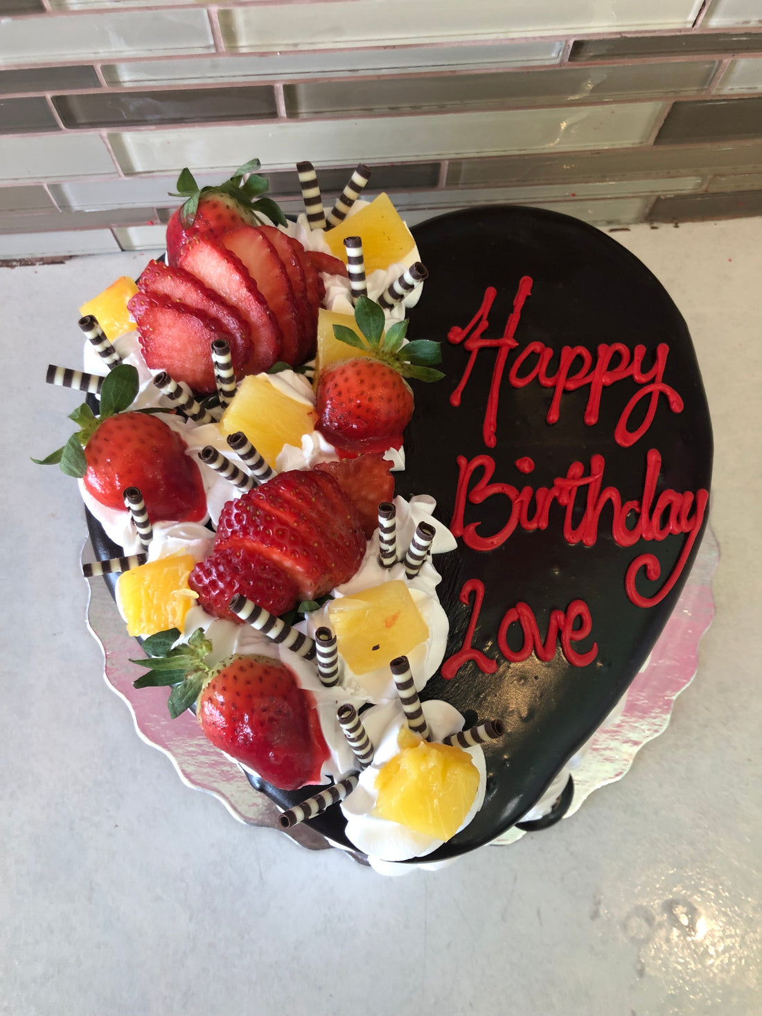 Fruit Heart Cake