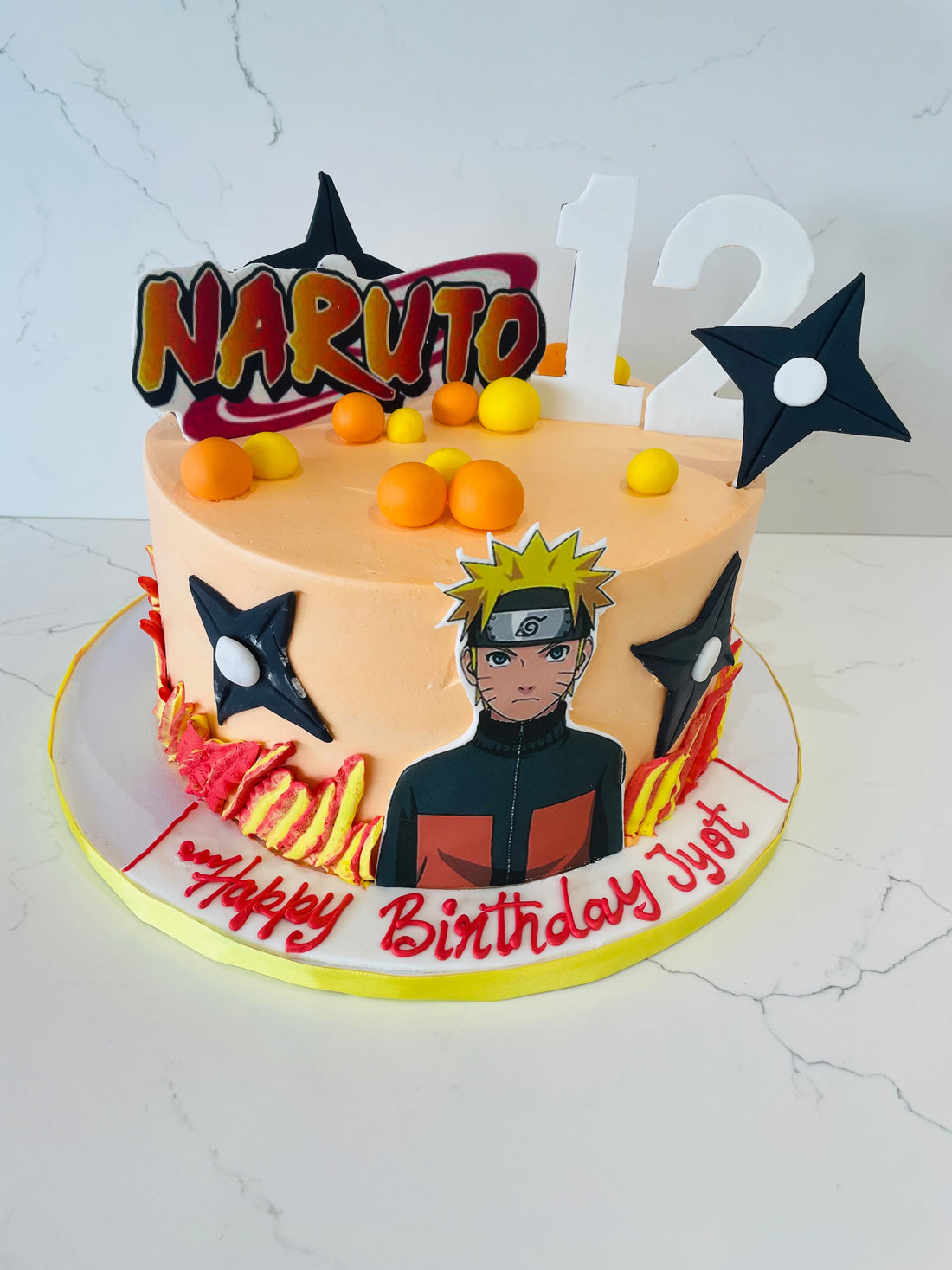 NARUTO CREAM BIRTHDAY CAKE