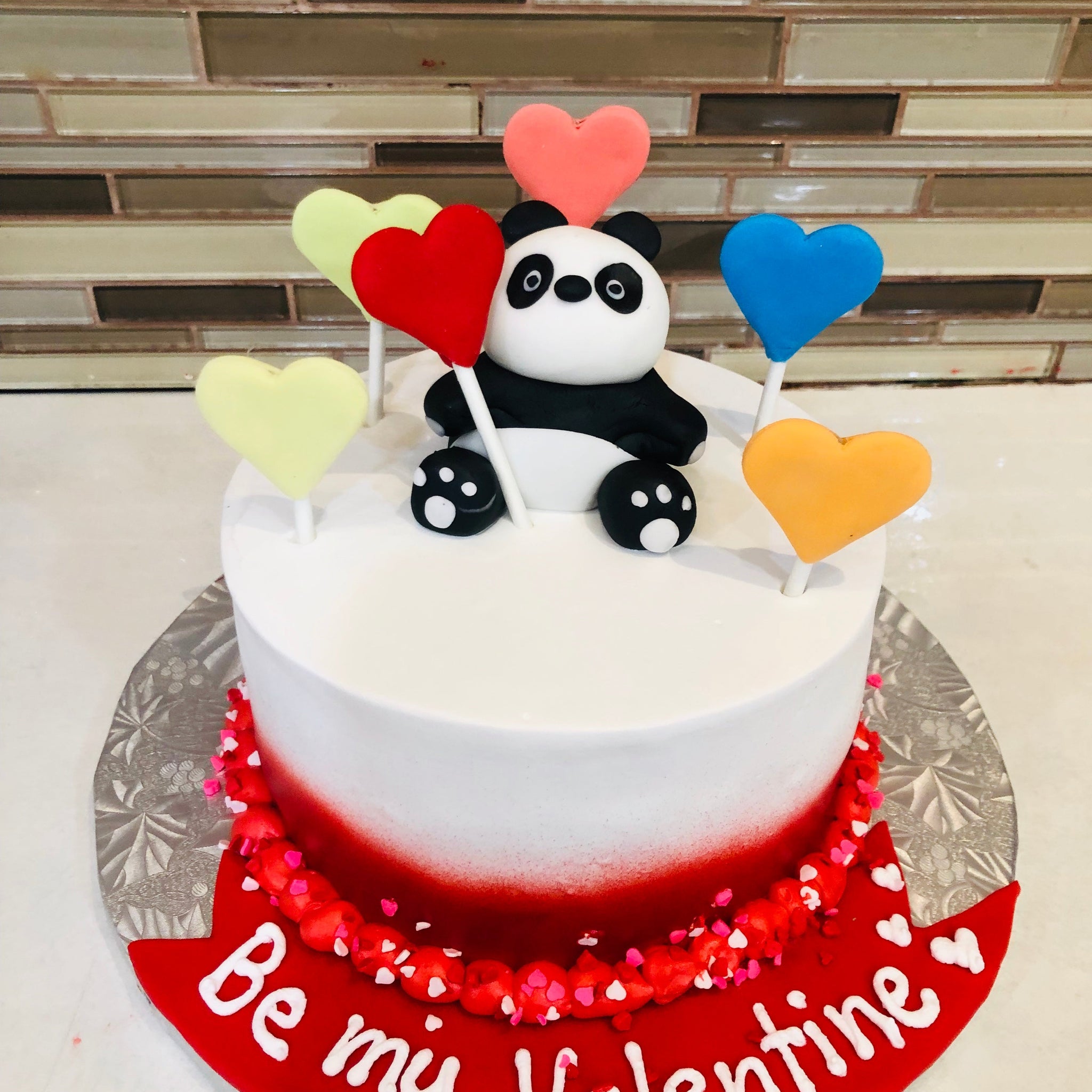 Panda Valentine Cake