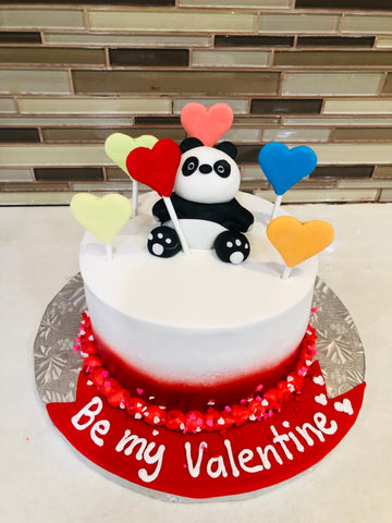 Panda Valentine Cake