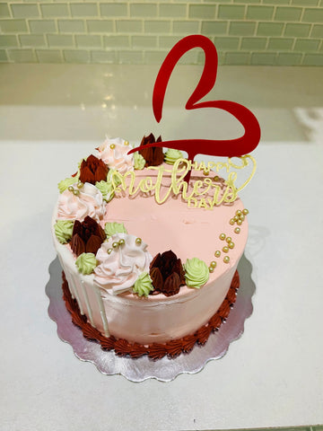 ROSE GOLD MOTHER'S DAY CAKE