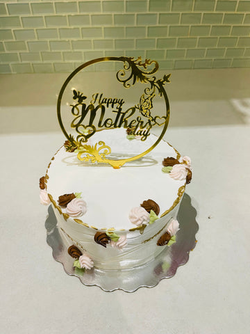 BROWN & GOLD MOTHER'S DAY CAKE