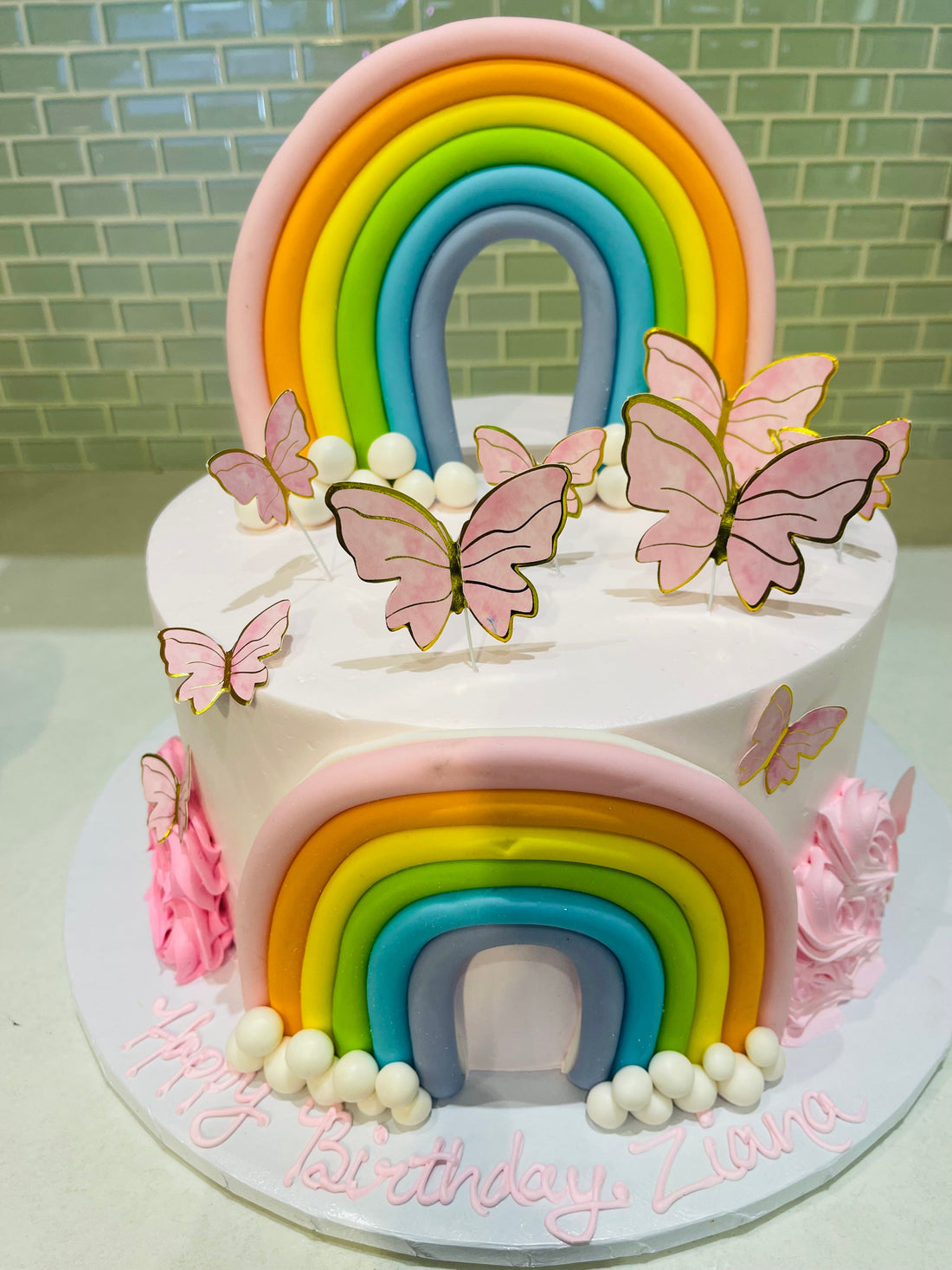 ZAINA RAINBOW BUTTERFLY CAKE