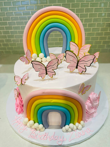 ZAINA RAINBOW BUTTERFLY CAKE