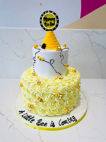 BEE THEME BABY SHOWER TIERED CAKE