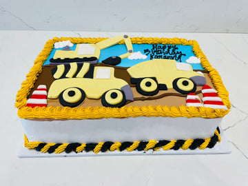 CONSTRUCTION CREAM CAKE