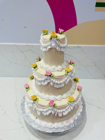 IVORY VINTAGE TIERED CAKE