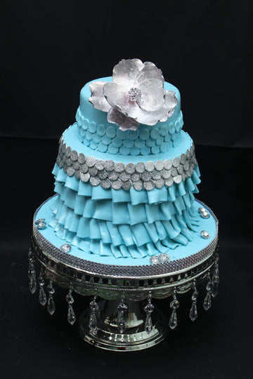 Ebony Fondant Ruffle Cake