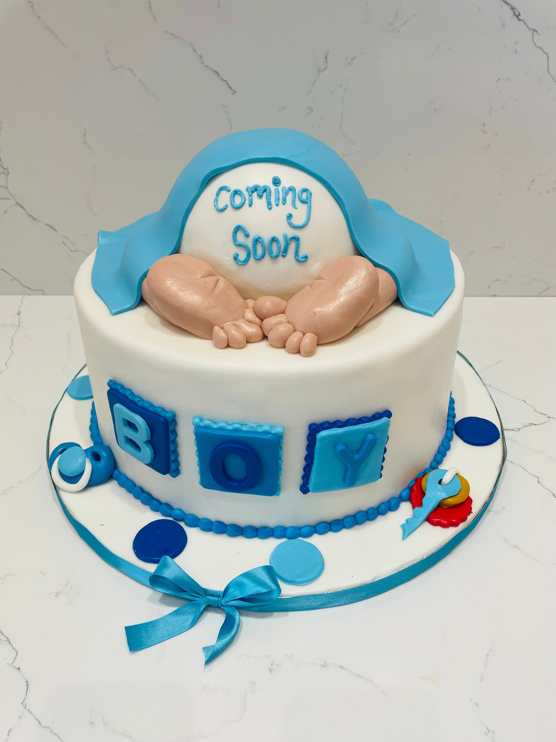 Crawling Baby Shower Fondant  Cake