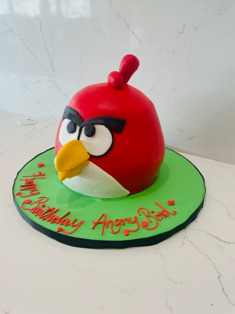 Angry Bird Molded Fondant Cake