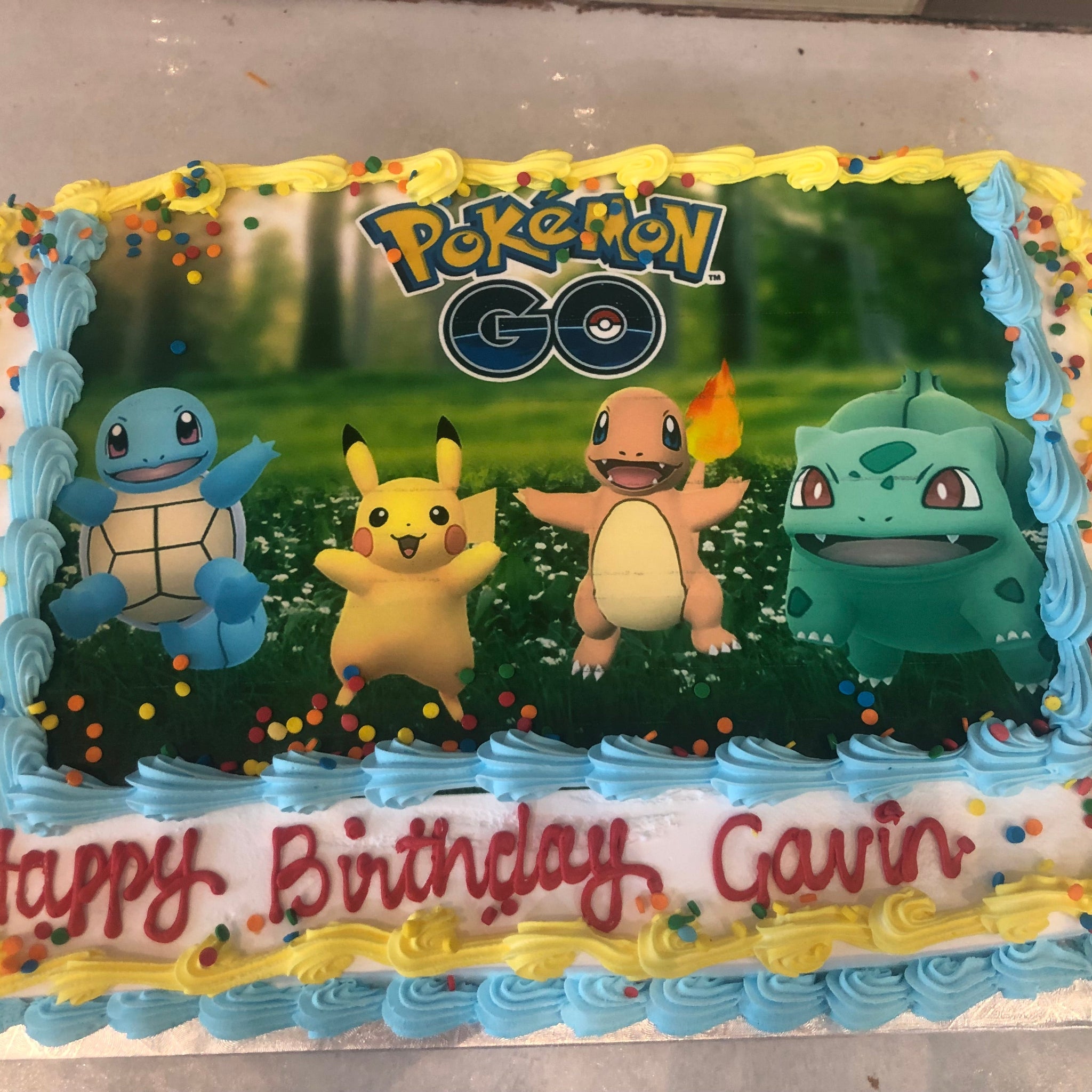 Pokemon photo cake