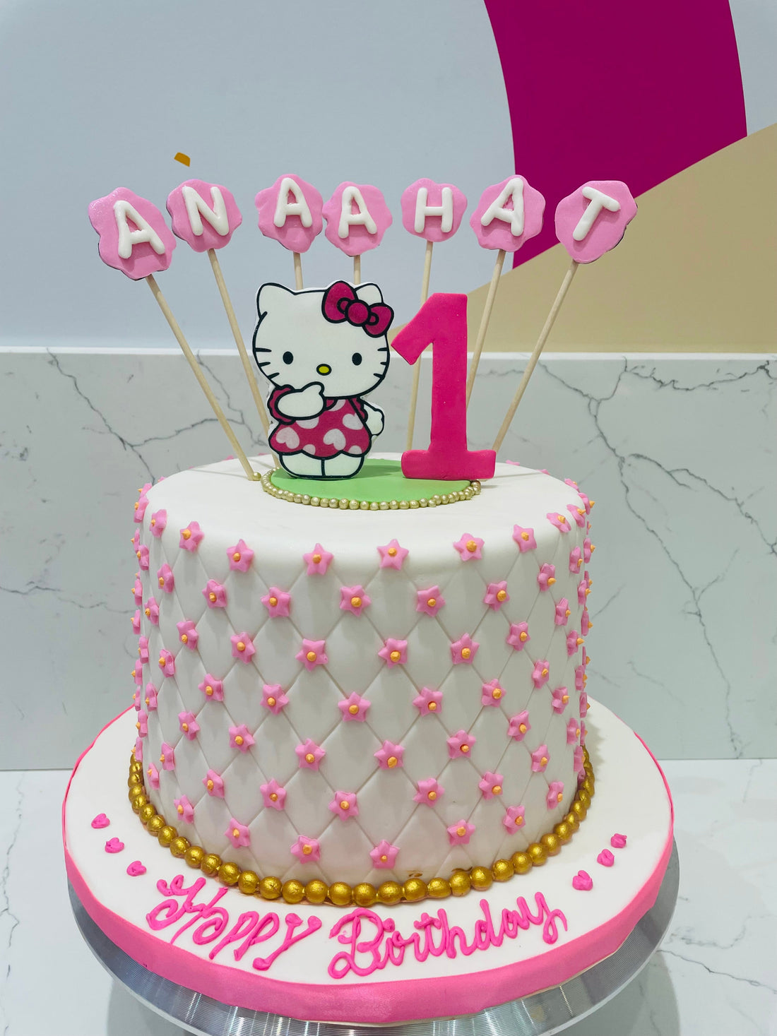 Anaahat Kitty Fondant Cake