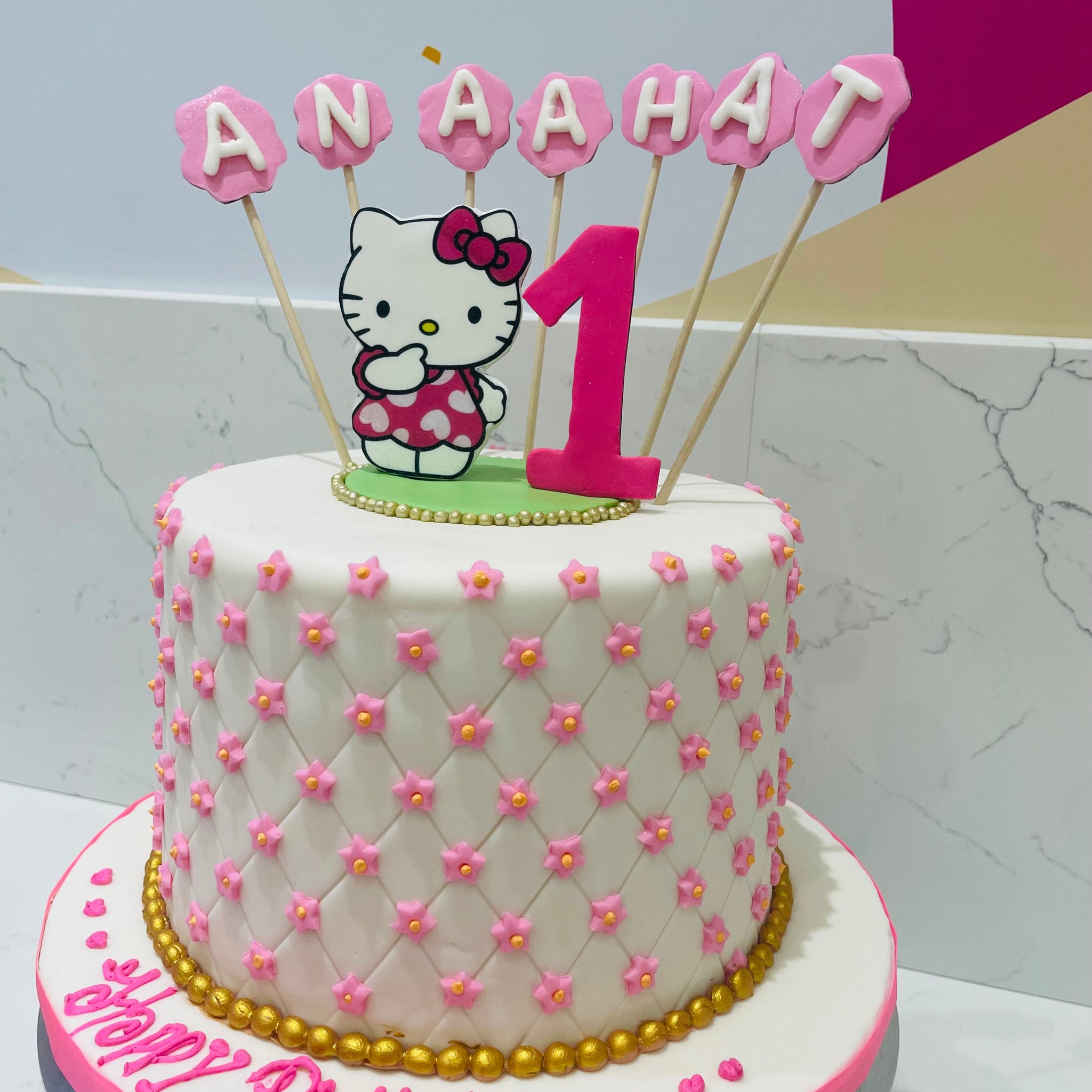 Anaahat Kitty Fondant Cake