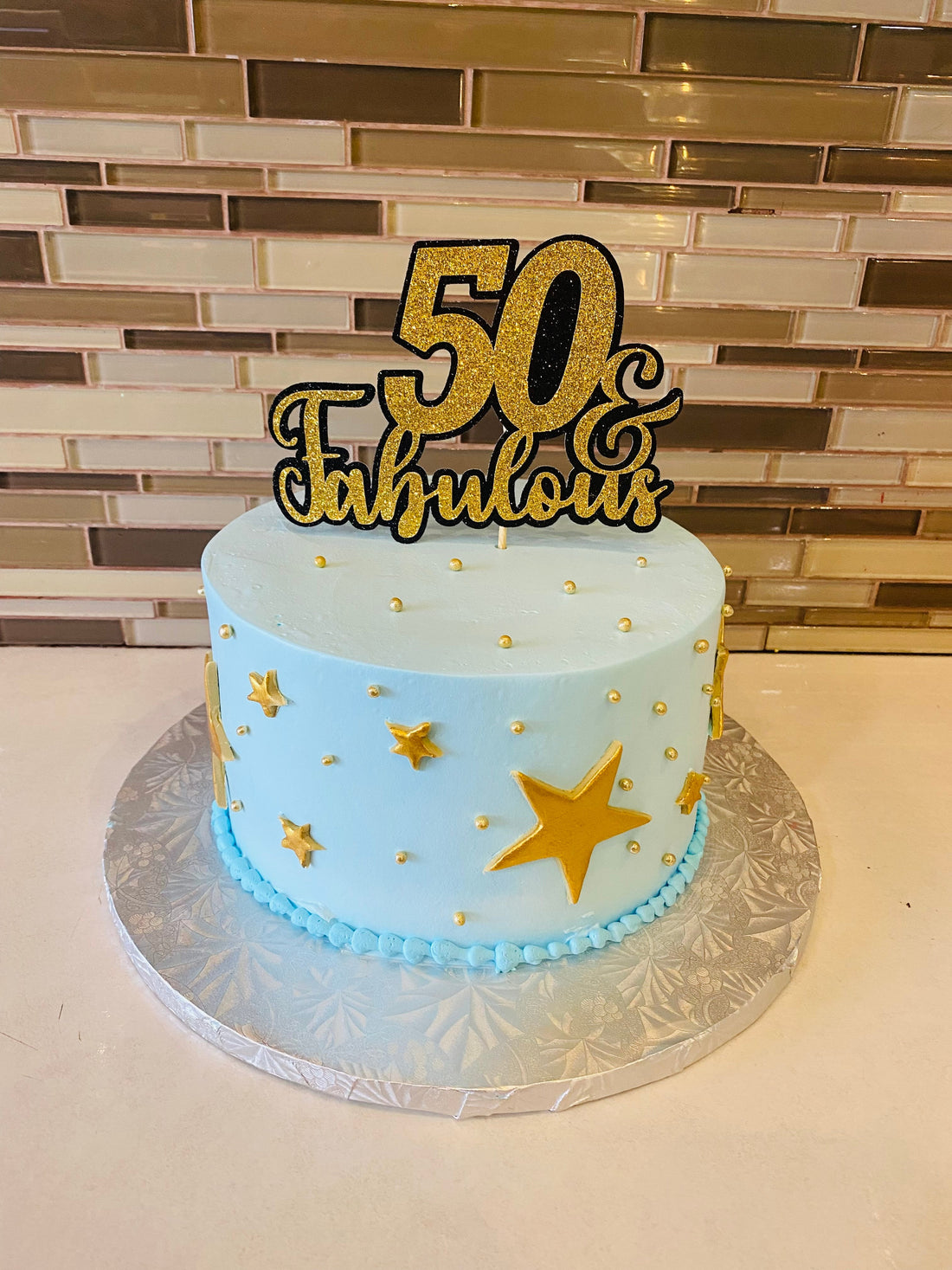 50 & FABULOUS CREAM CAKE