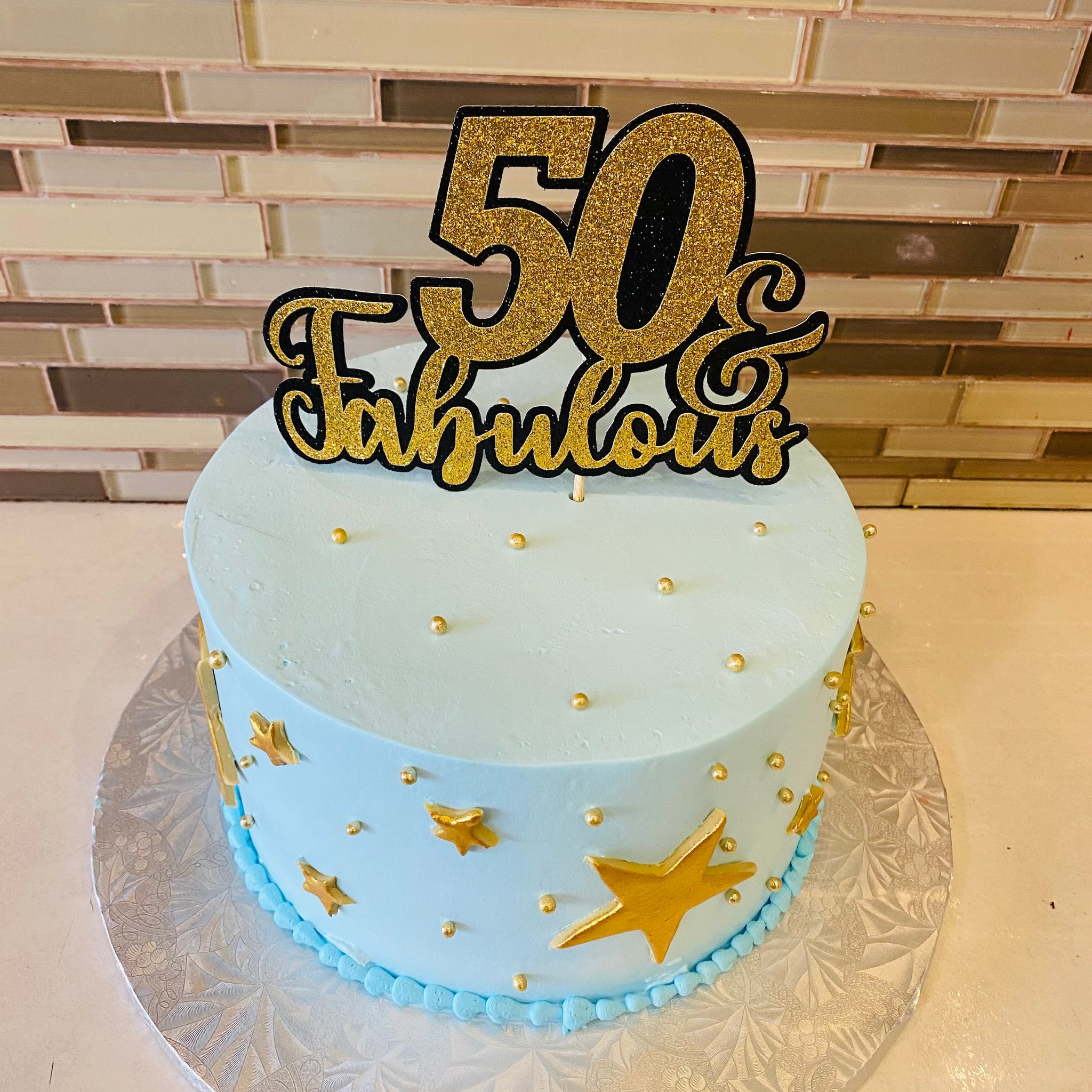 50 & FABULOUS CREAM CAKE