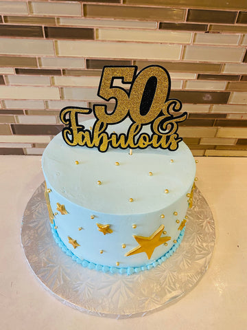 50 & FABULOUS CREAM CAKE