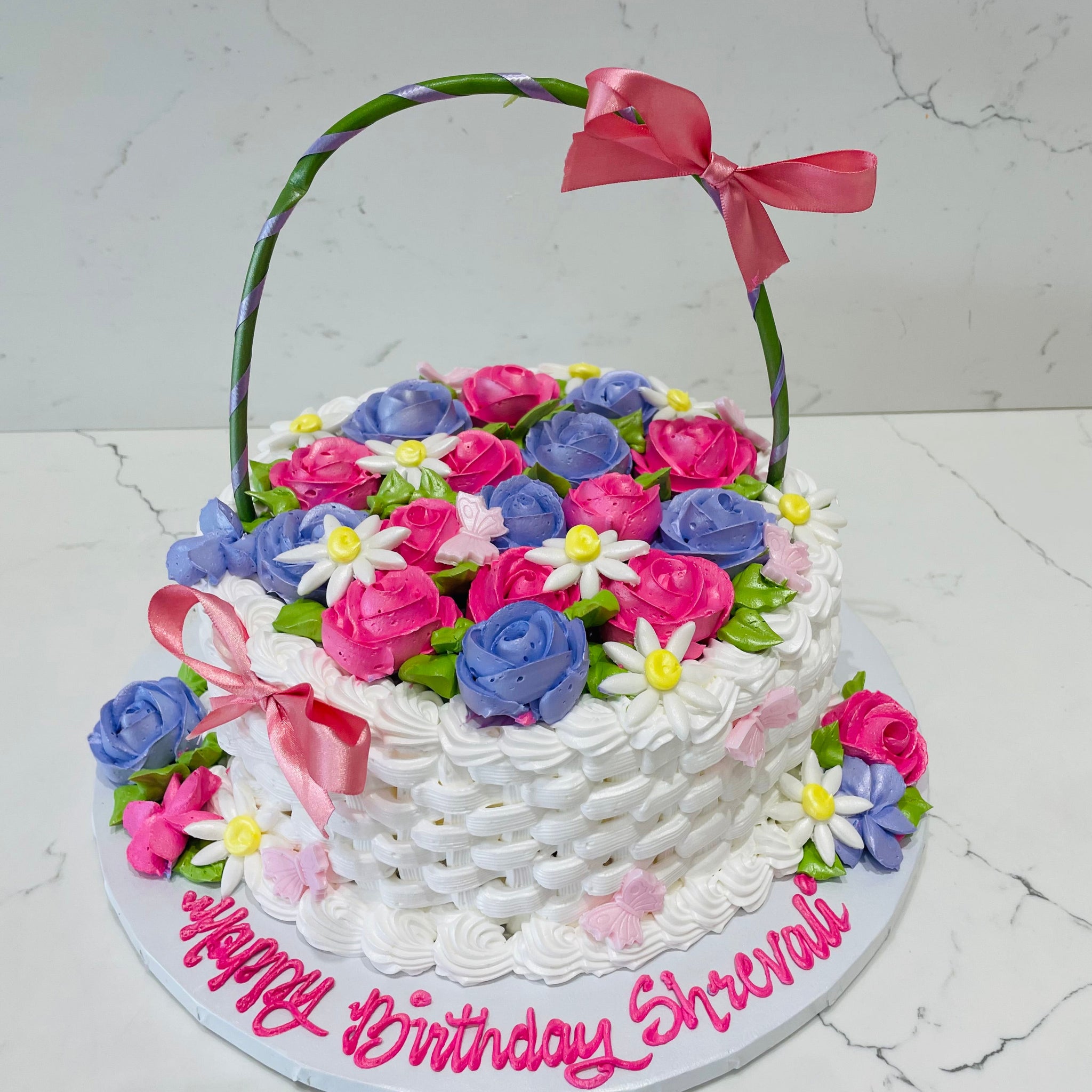 FLOWER BASKET BIRTHDAY CAKE