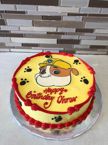 Paw Patrol Rubble photo Cake