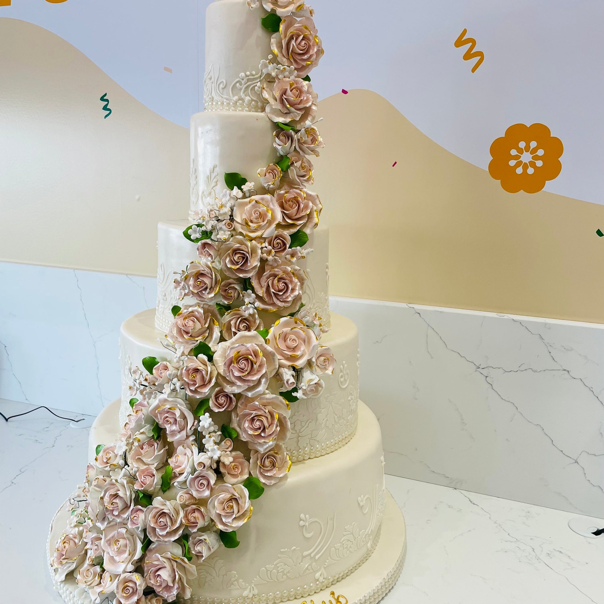 ROHIT & SHUB FONDANT WEDDING CAKE