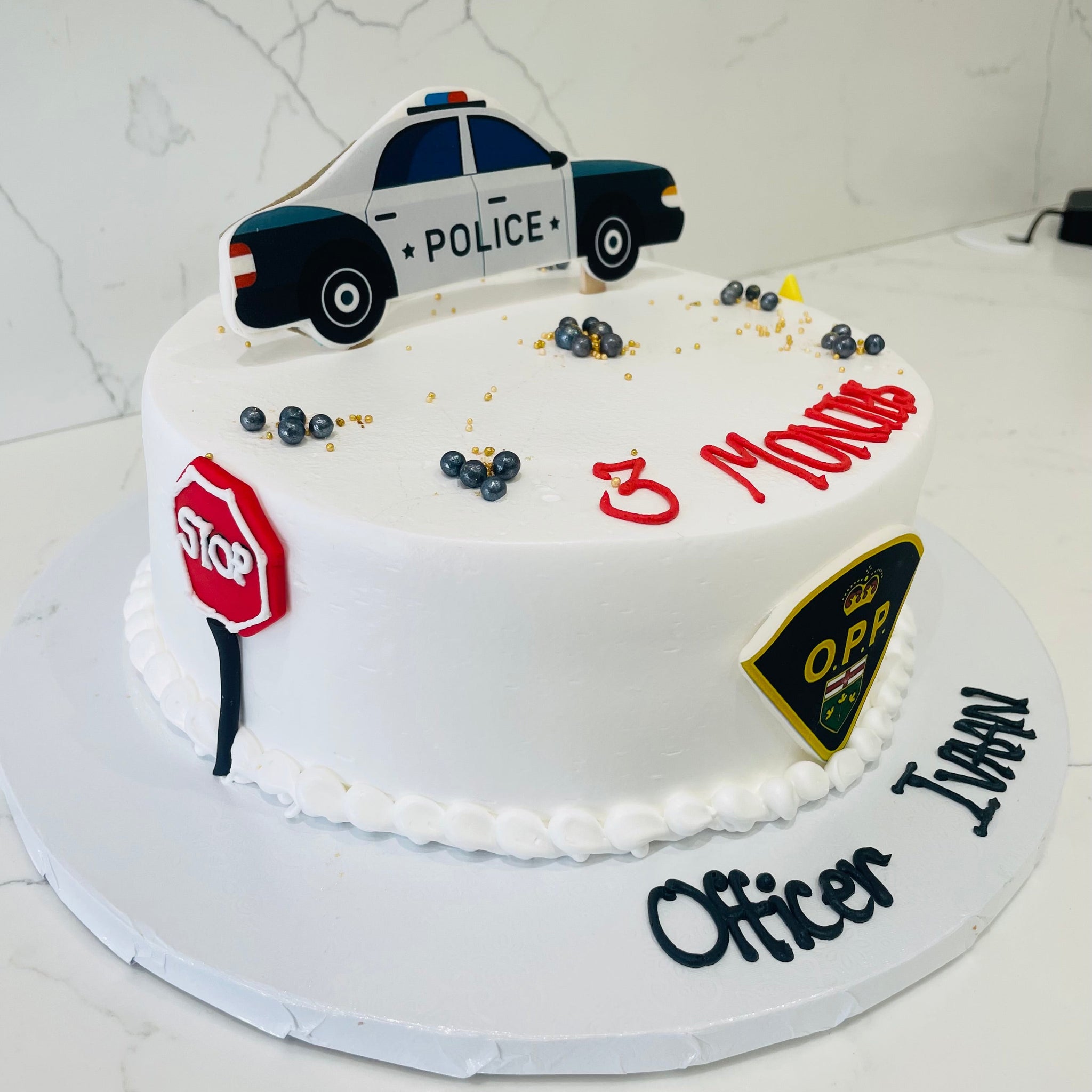 POLICE THEME CREAM CAKE