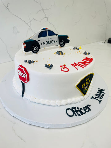 POLICE THEME CREAM CAKE