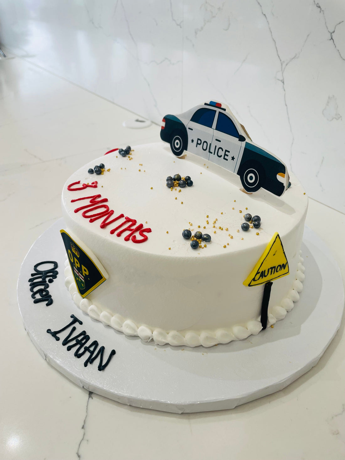 POLICE THEME CREAM CAKE