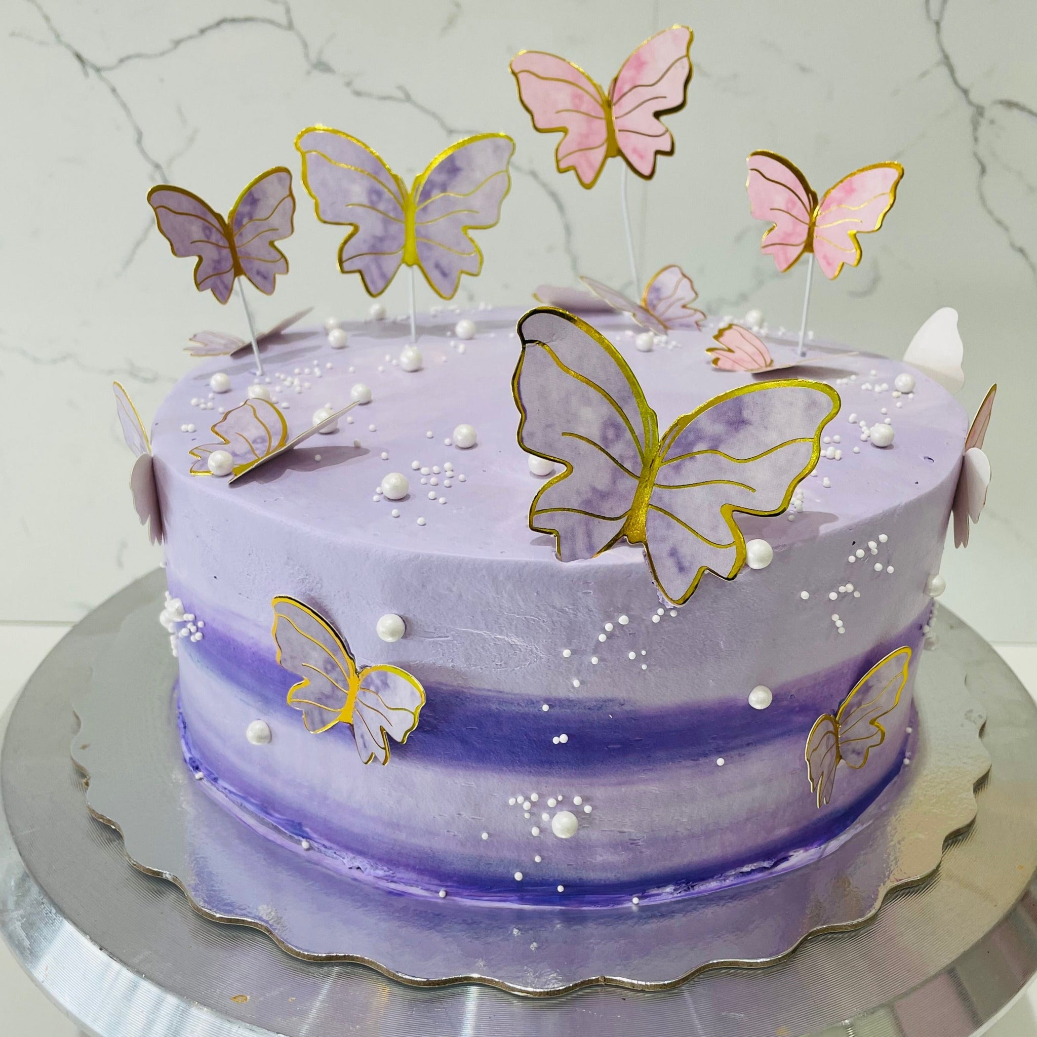 AVA LAVENDER BUTTERFLY CAKE