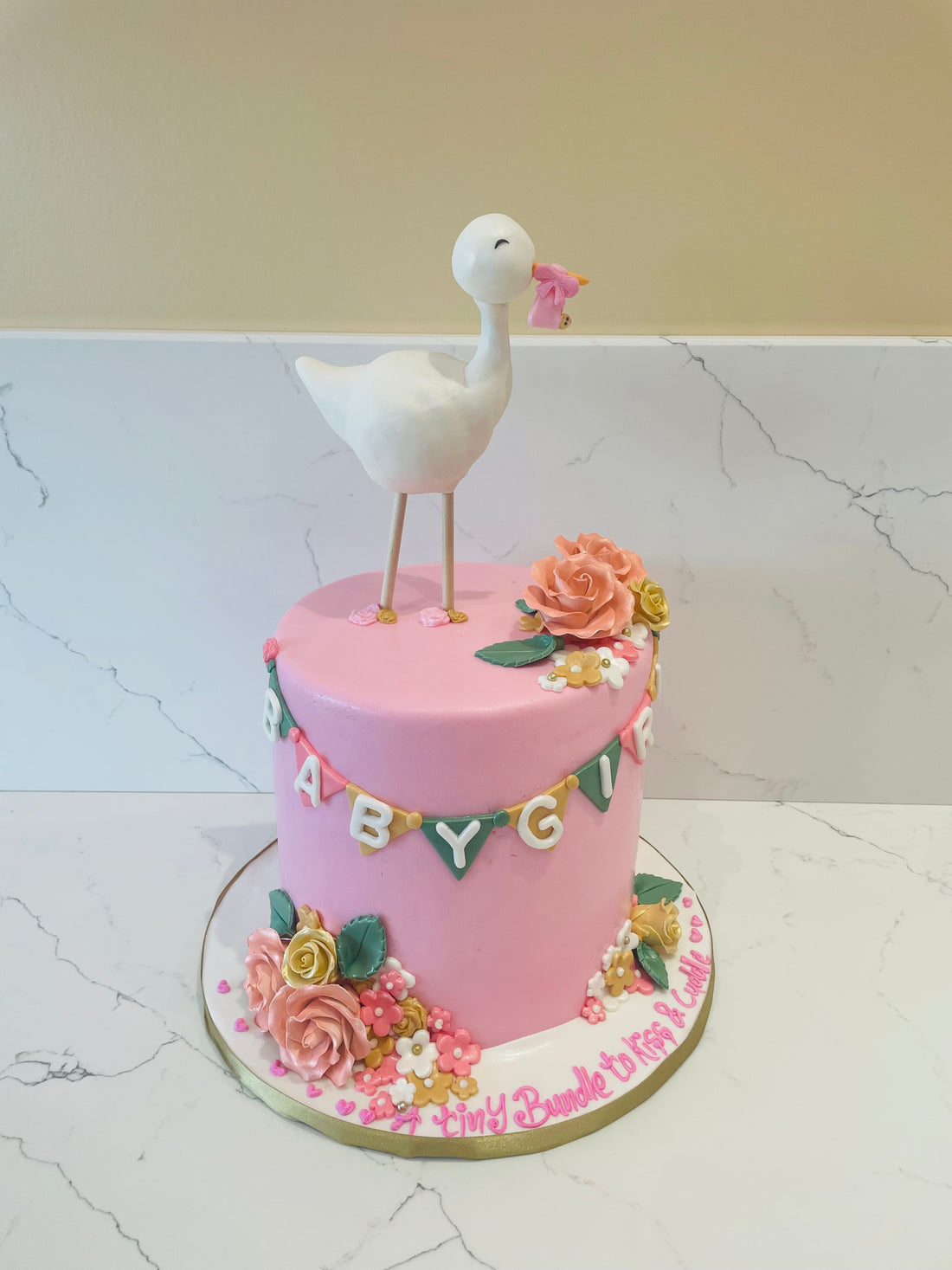 DELIVERY STORK FONDANT CAKE