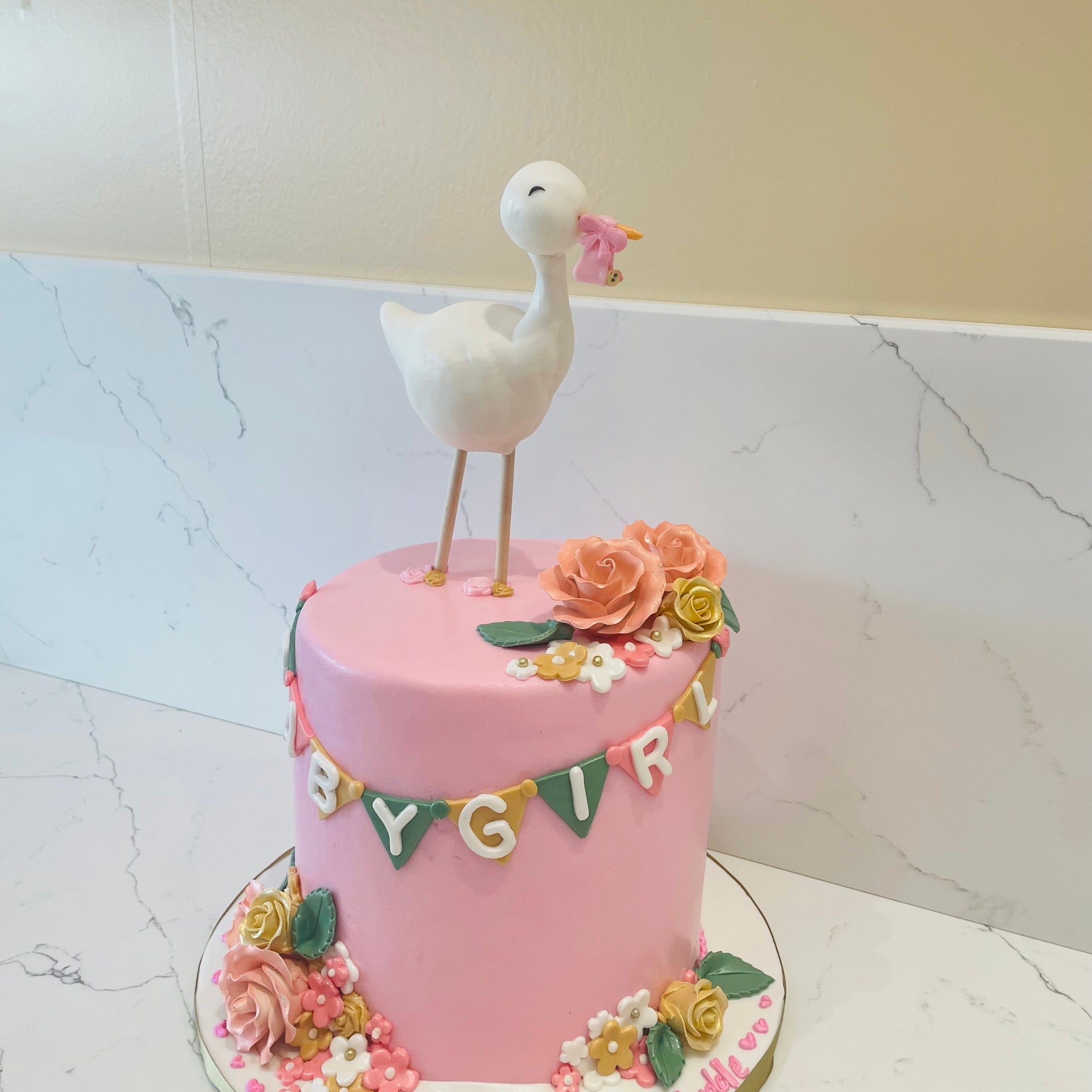 DELIVERY STORK FONDANT CAKE