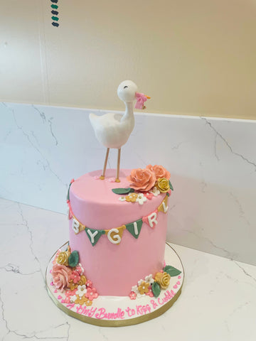 DELIVERY STORK FONDANT CAKE