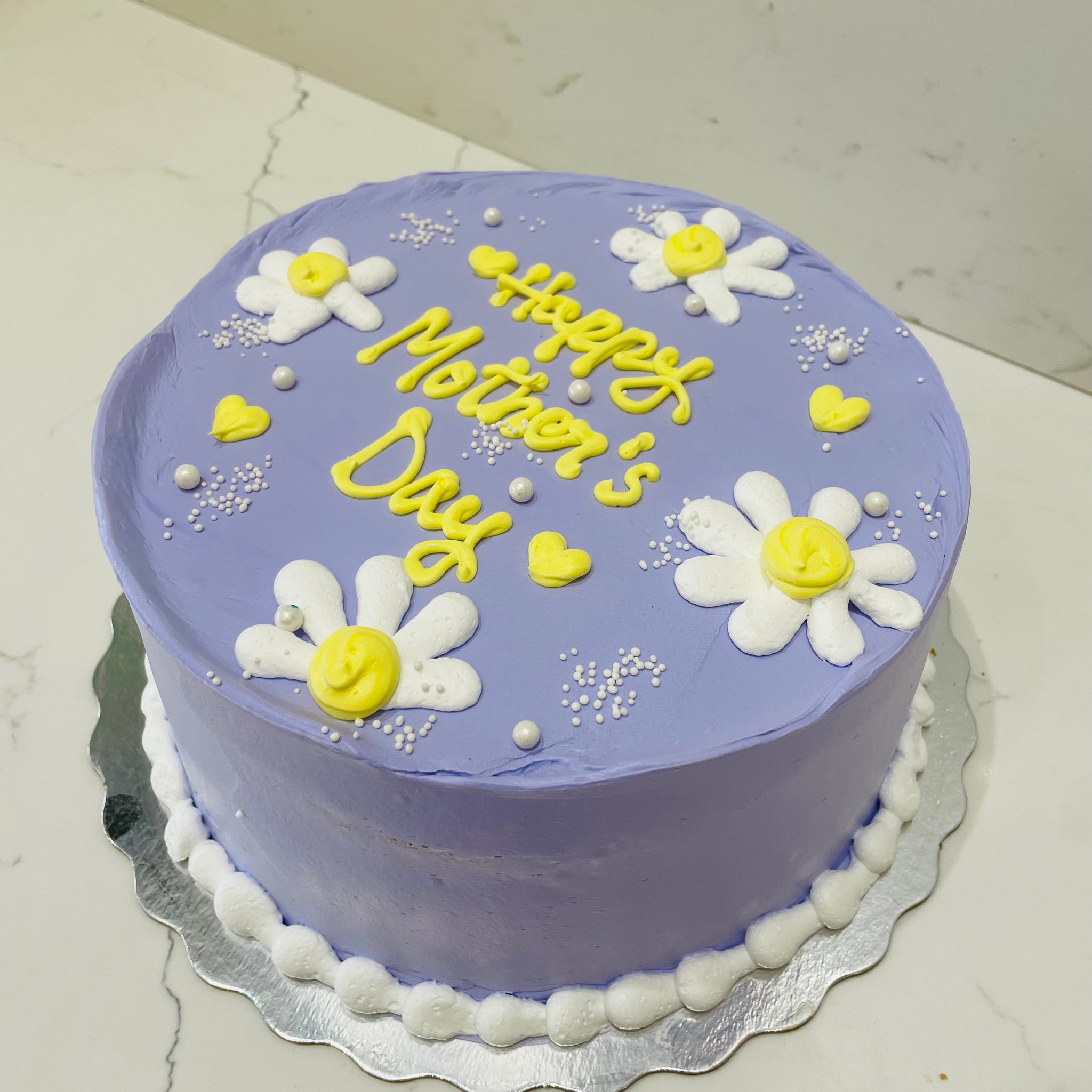 PURPLE & YELLOW MOTHER'S DAY CAKE